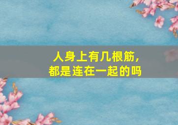 人身上有几根筋,都是连在一起的吗