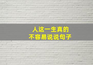 人这一生真的不容易说说句子