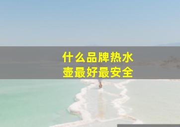 什么品牌热水壶最好最安全