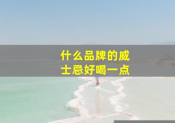 什么品牌的威士忌好喝一点