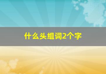 什么头组词2个字