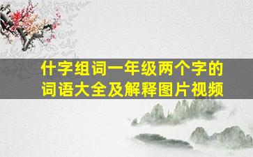 什字组词一年级两个字的词语大全及解释图片视频