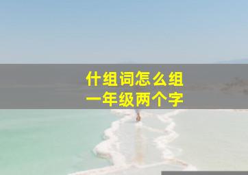 什组词怎么组一年级两个字