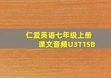 仁爱英语七年级上册课文音频U3T1SB