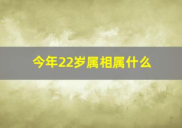 今年22岁属相属什么