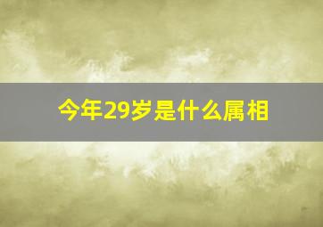 今年29岁是什么属相