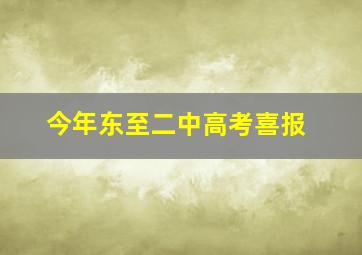 今年东至二中高考喜报