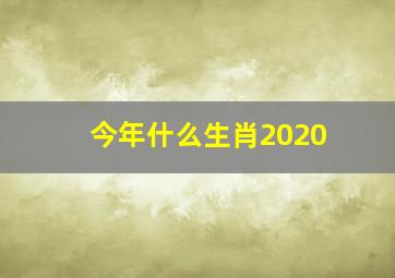 今年什么生肖2020