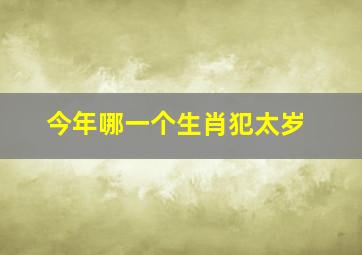 今年哪一个生肖犯太岁