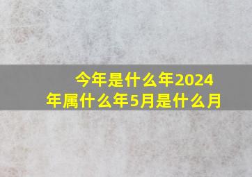 今年是什么年2024年属什么年5月是什么月