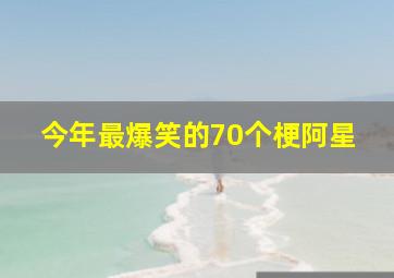 今年最爆笑的70个梗阿星