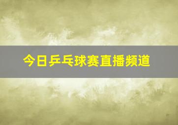 今日乒乓球赛直播频道