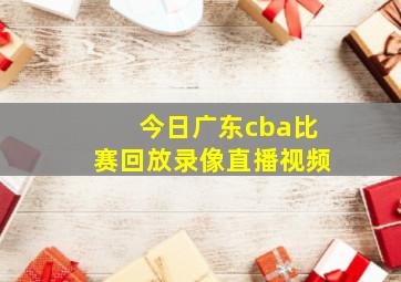 今日广东cba比赛回放录像直播视频