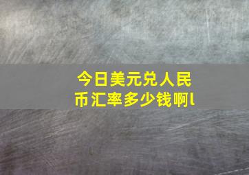 今日美元兑人民币汇率多少钱啊l