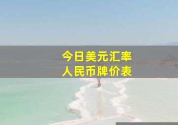 今日美元汇率人民币牌价表