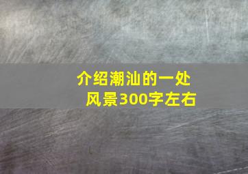 介绍潮汕的一处风景300字左右