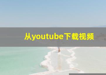 从youtube下载视频