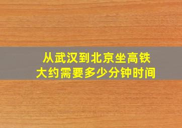 从武汉到北京坐高铁大约需要多少分钟时间