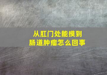 从肛门处能摸到肠道肿瘤怎么回事