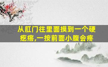 从肛门往里面摸到一个硬疙瘩,一按前面小腹会疼