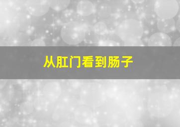 从肛门看到肠子