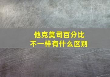 他克莫司百分比不一样有什么区别