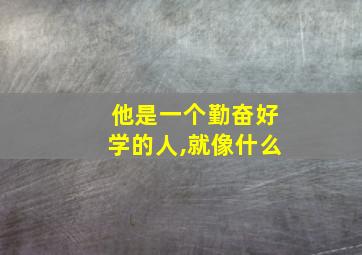 他是一个勤奋好学的人,就像什么