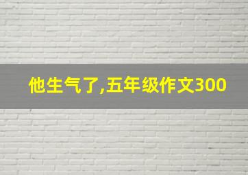 他生气了,五年级作文300