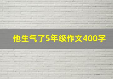 他生气了5年级作文400字