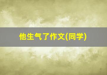 他生气了作文(同学)