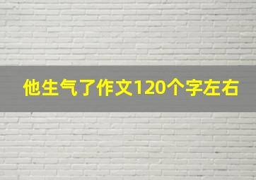 他生气了作文120个字左右