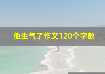 他生气了作文120个字数