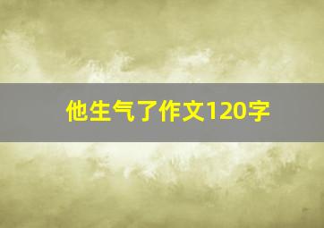 他生气了作文120字