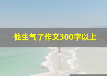 他生气了作文300字以上