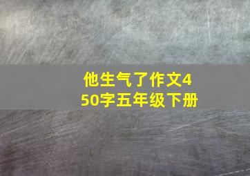 他生气了作文450字五年级下册