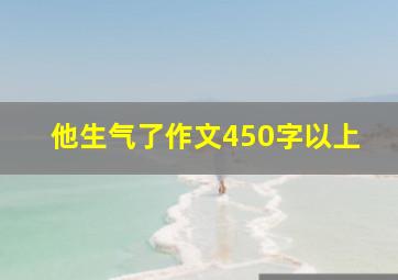 他生气了作文450字以上