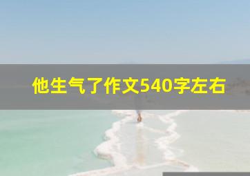 他生气了作文540字左右