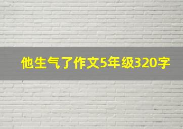 他生气了作文5年级320字