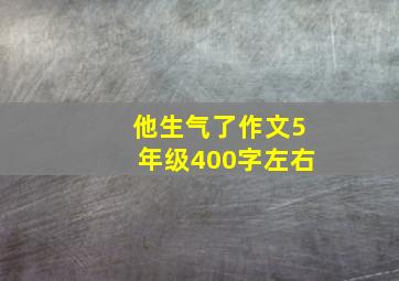 他生气了作文5年级400字左右