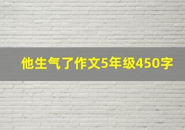 他生气了作文5年级450字