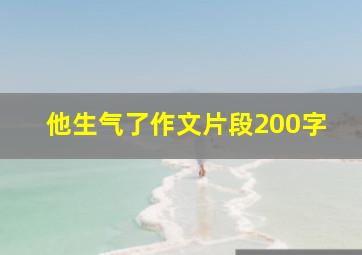 他生气了作文片段200字