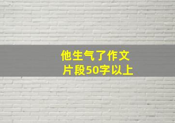 他生气了作文片段50字以上