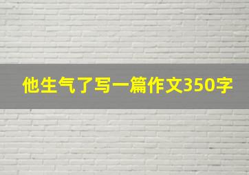 他生气了写一篇作文350字