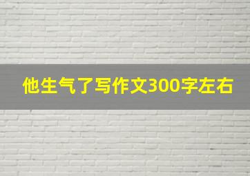 他生气了写作文300字左右