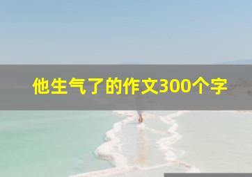 他生气了的作文300个字