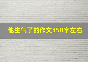 他生气了的作文350字左右