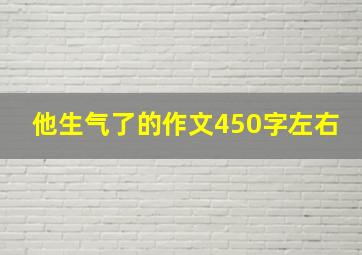 他生气了的作文450字左右