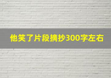 他笑了片段摘抄300字左右