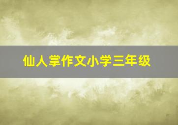 仙人掌作文小学三年级