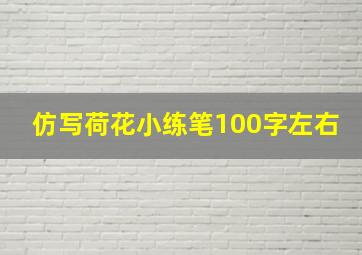 仿写荷花小练笔100字左右